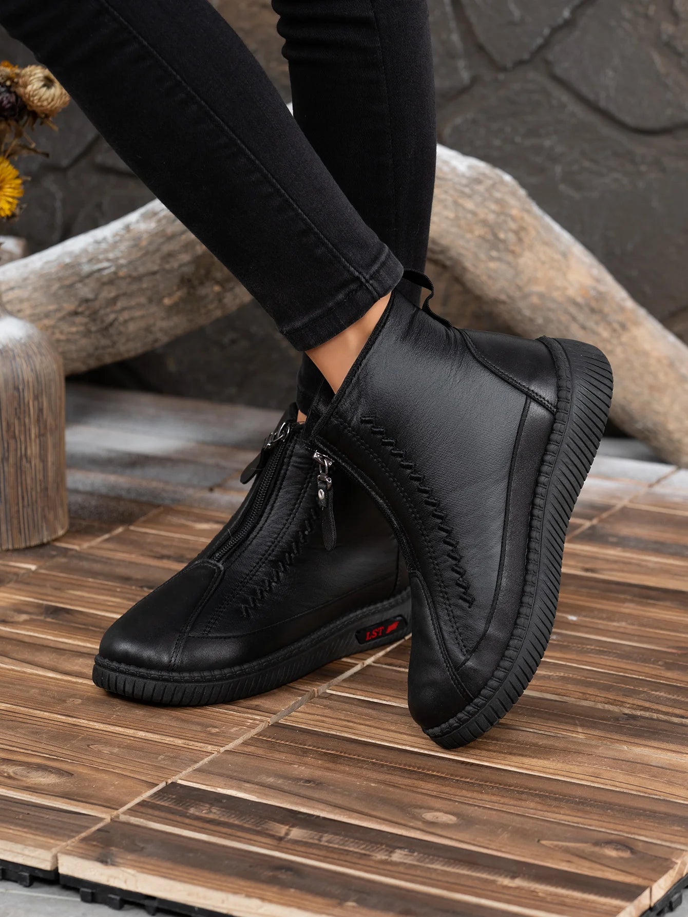 Comfort Zip Ankle Boots