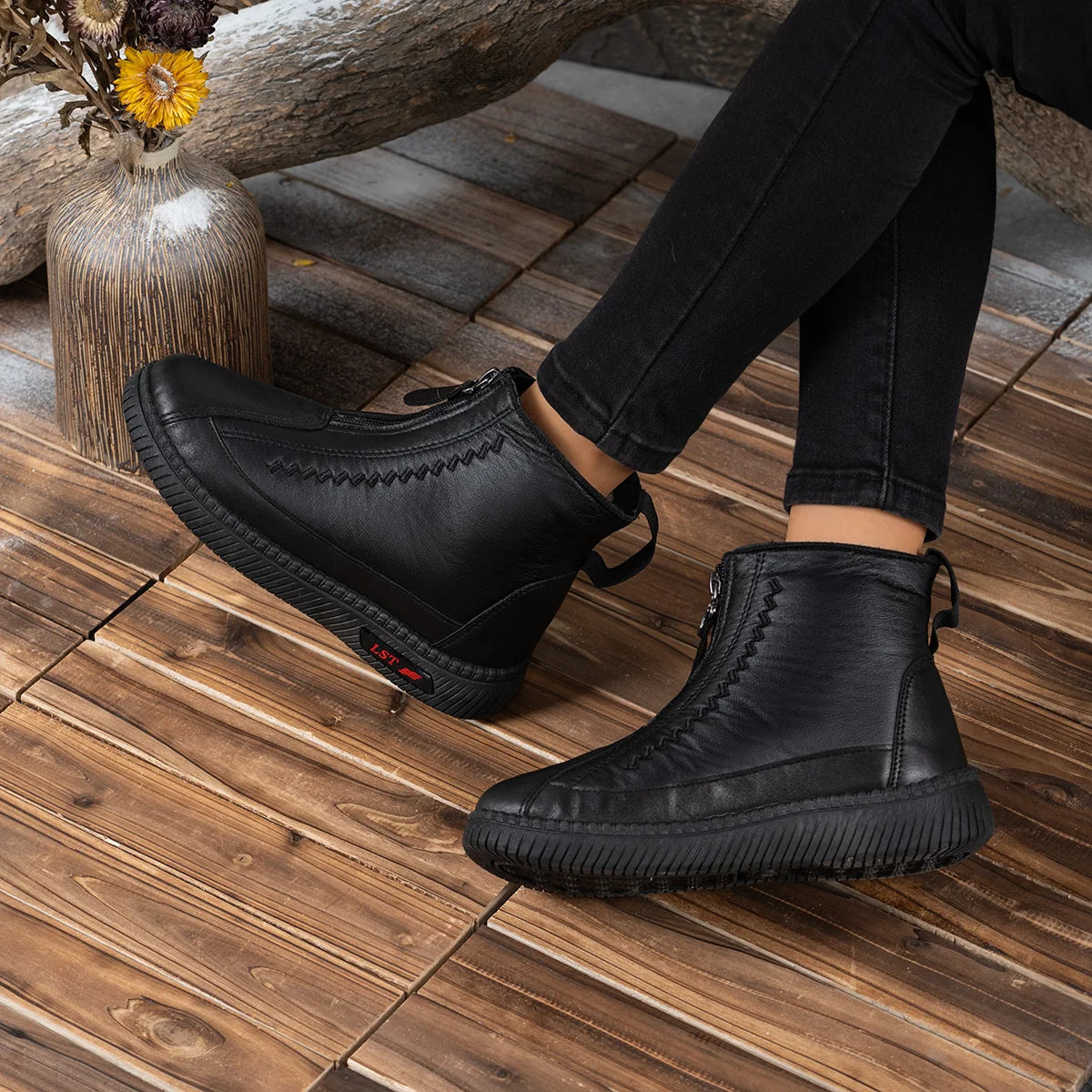 Comfort Zip Ankle Boots