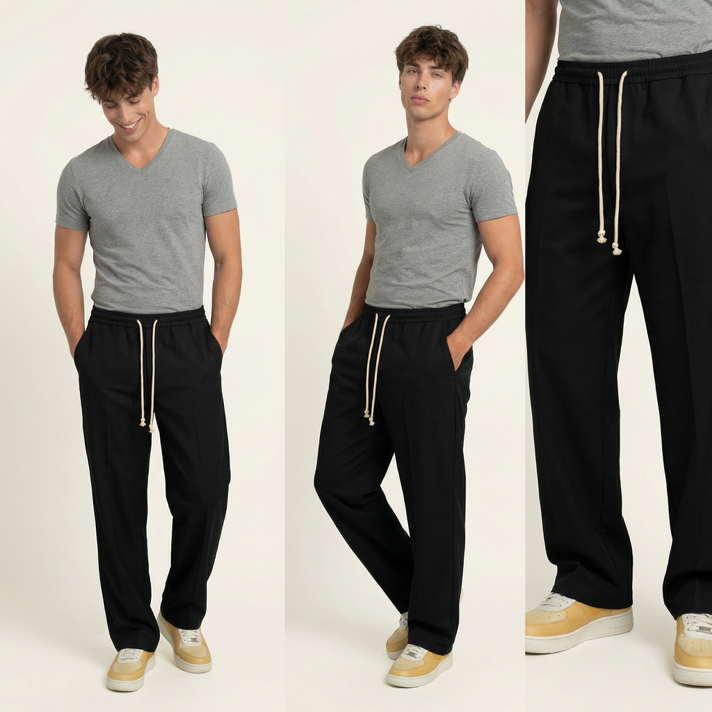 Relaxed Drawstring Trousers