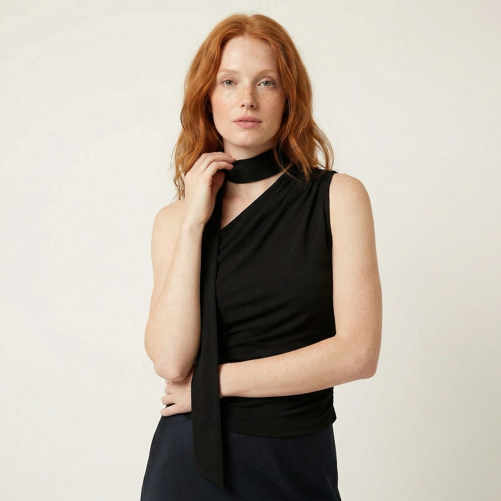 Halter Wrap Neck Top