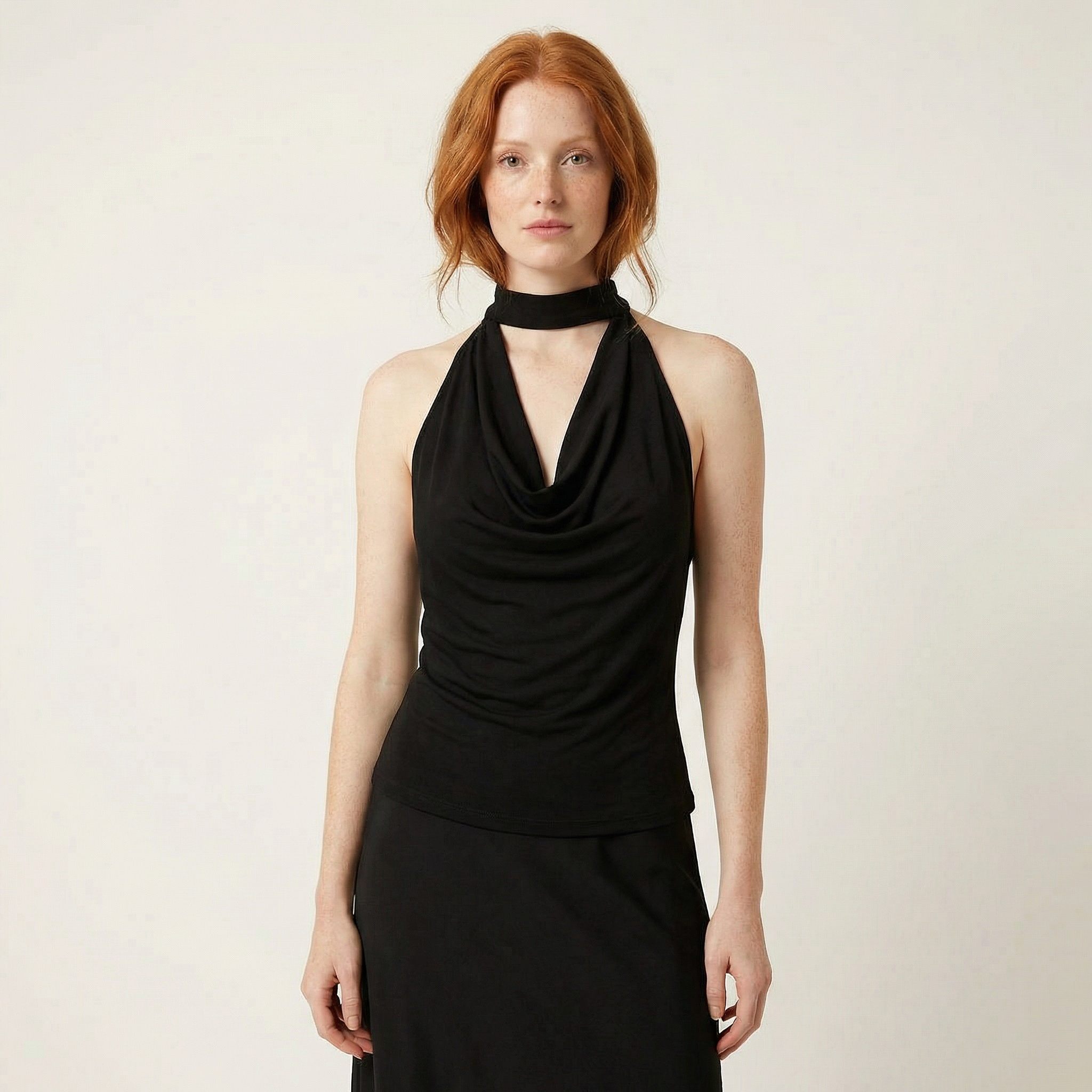 Halter Neck Draped Top