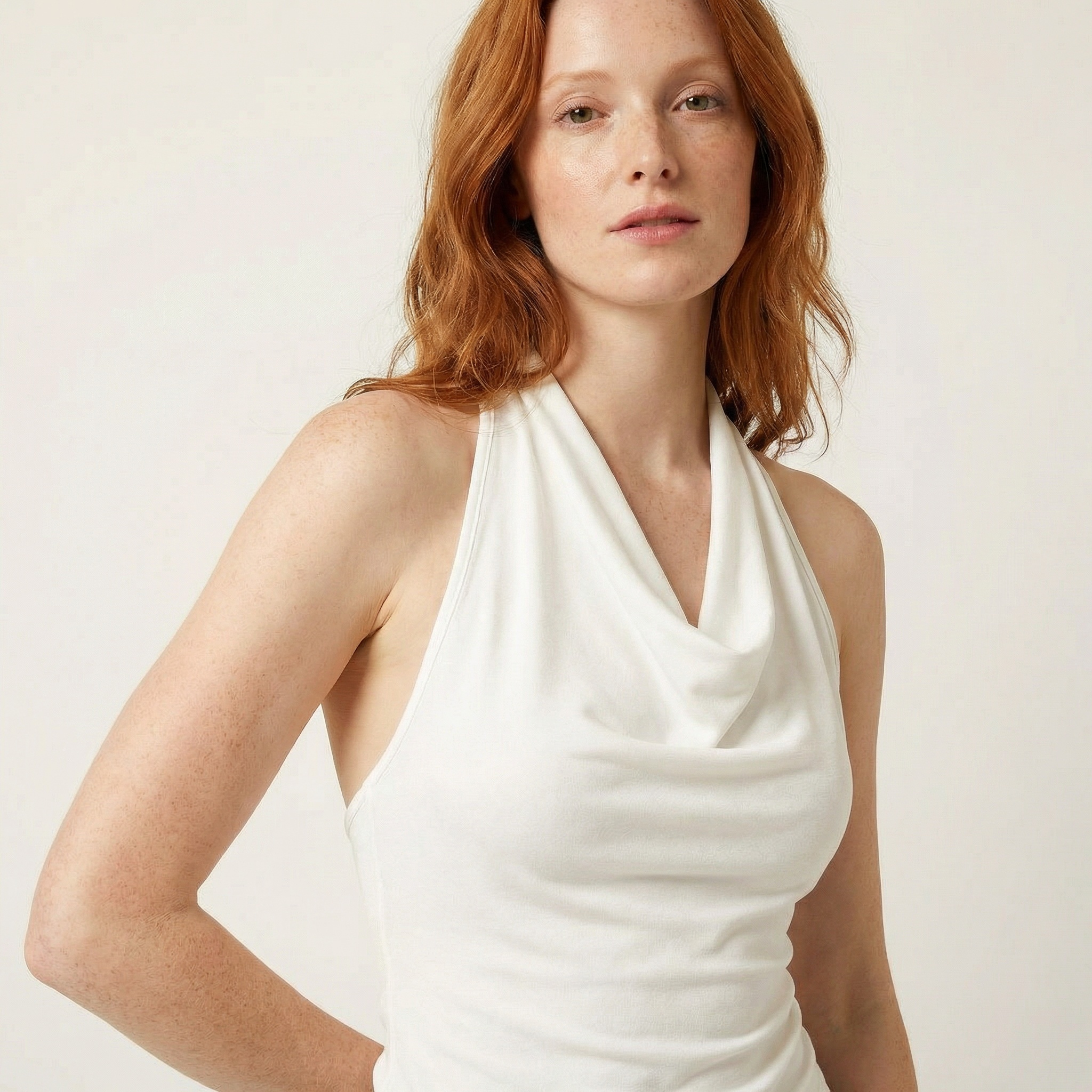 Halter Neck Draped Top