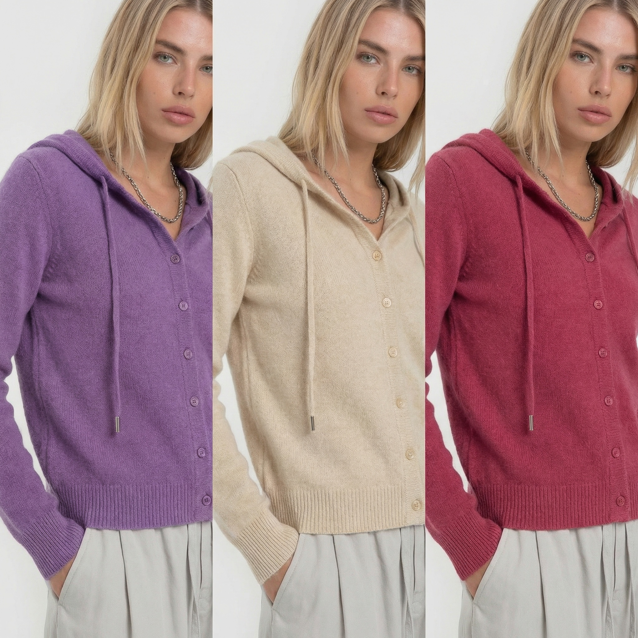 Soft Knit Hooded Cardigan